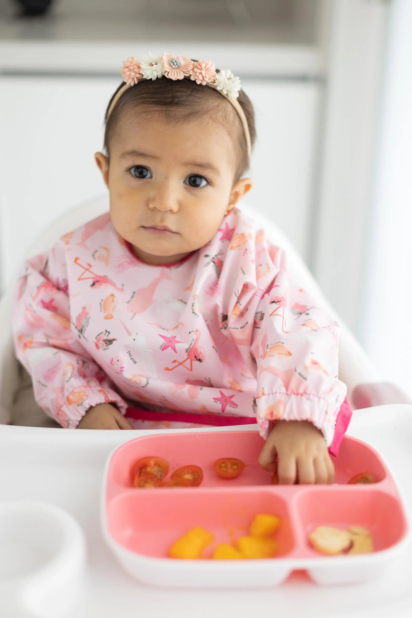 Babero Manga Larga 6-18 meses – Rosado 💕