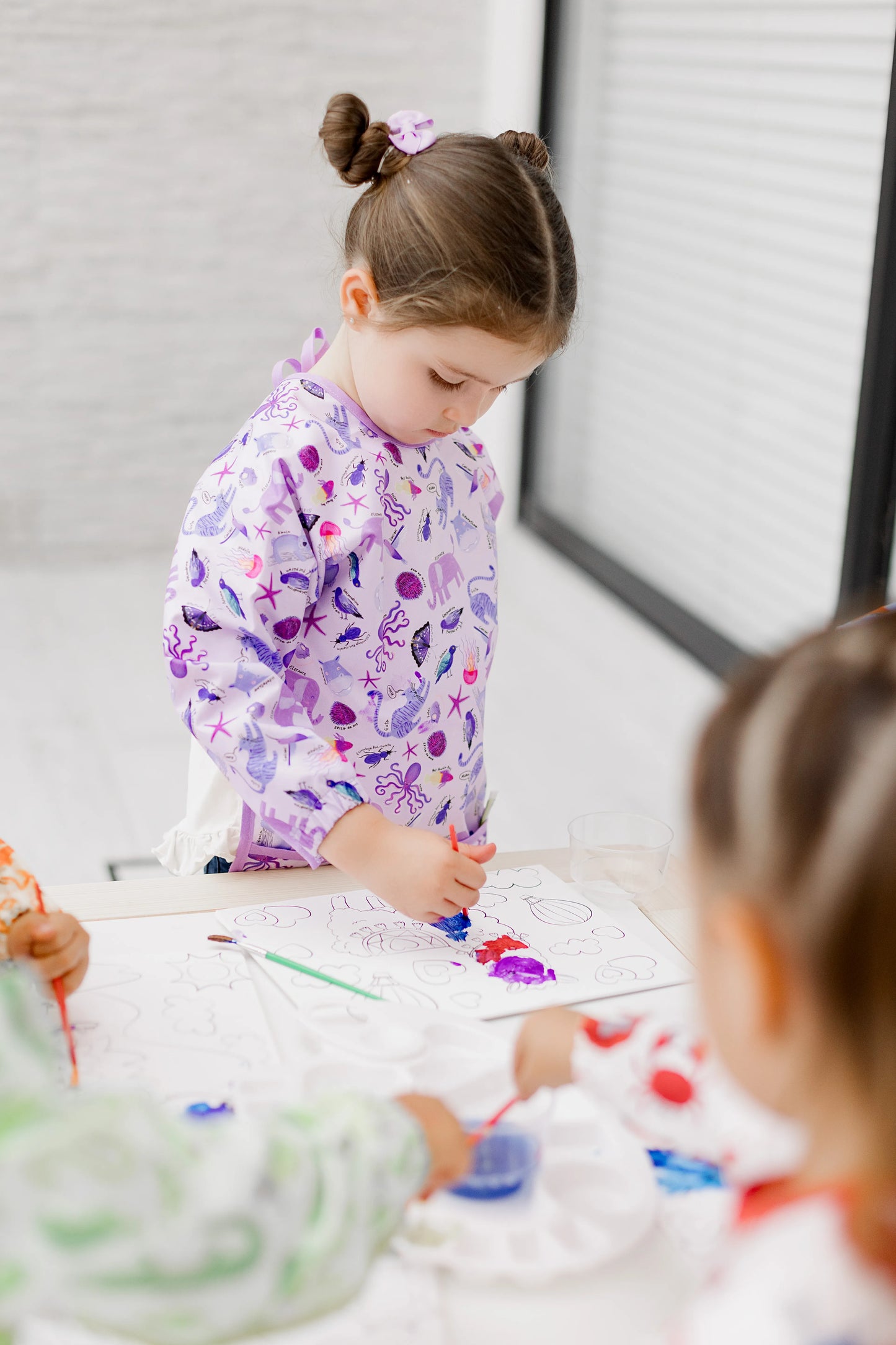 Babero Manga Larga 2 - 4 años– Morado 💜