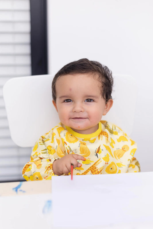 Babero Manga Larga 6-18 meses – Amarillo☀️