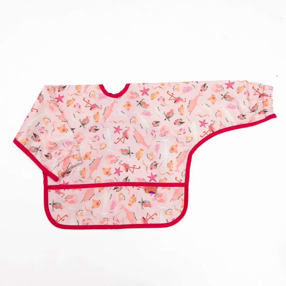 Babero Manga Larga 6-18 meses – Rosado 💕