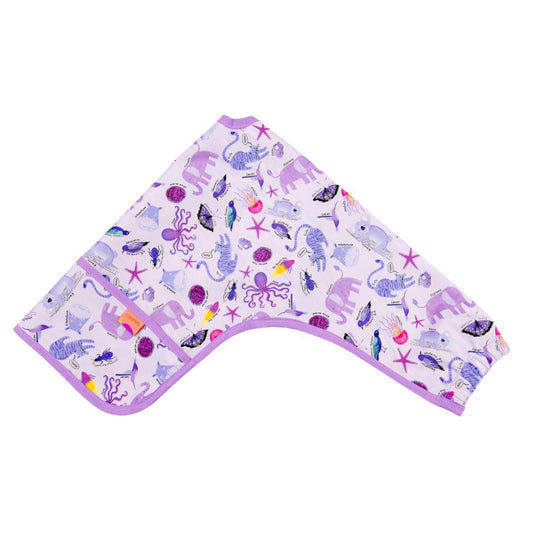 Babero Manga Larga 6-18 meses – Morado 💜
