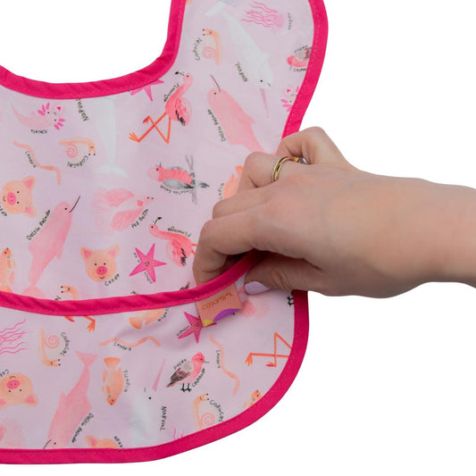 Babero Redondo Rosado - 6 a 9 meses🌸