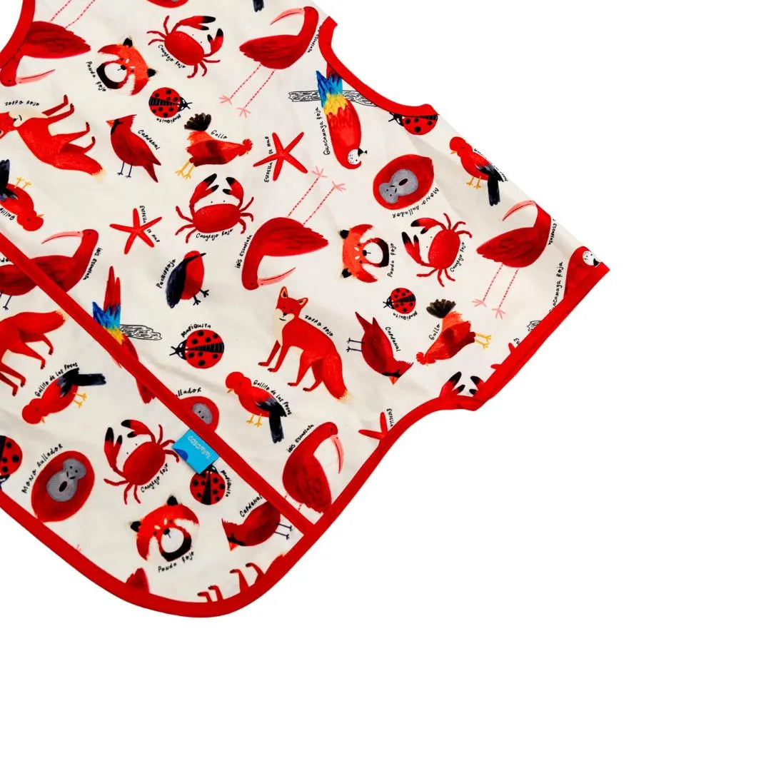 Babero Manga Corta Rojo - 6 a 36 meses