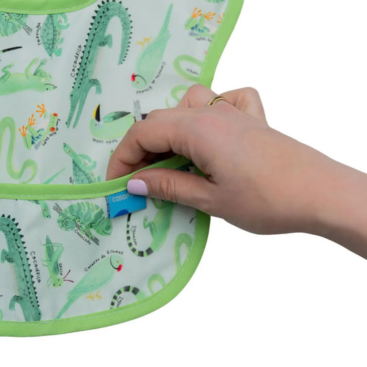 Babero Redondo Verde - 6 a 9 meses🍃