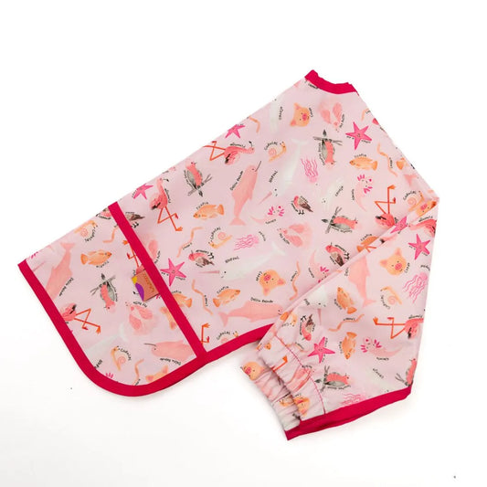 Babero Manga Larga 6-18 meses – Rosado 💕