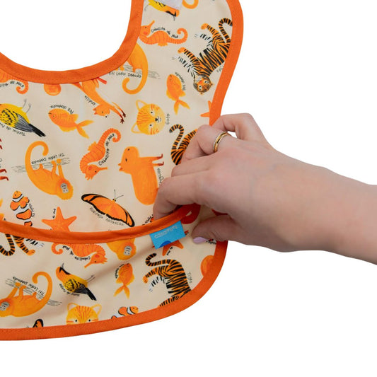 Babero Redondo Naranja - 6 a 9 meses🍊