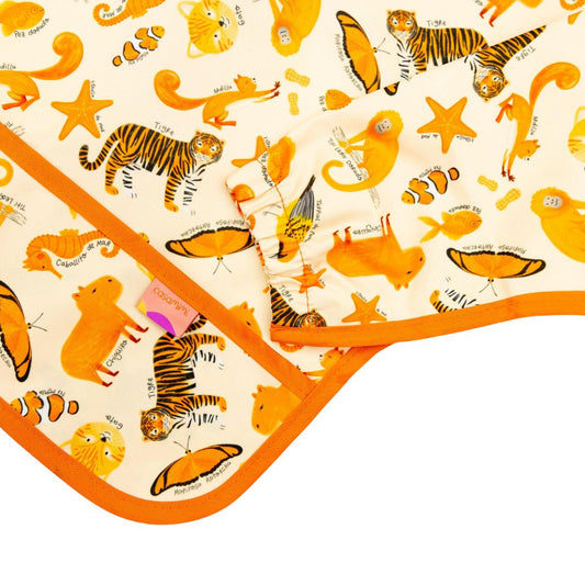 Babero Manga Larga 6-18 meses – Naranja 🍊