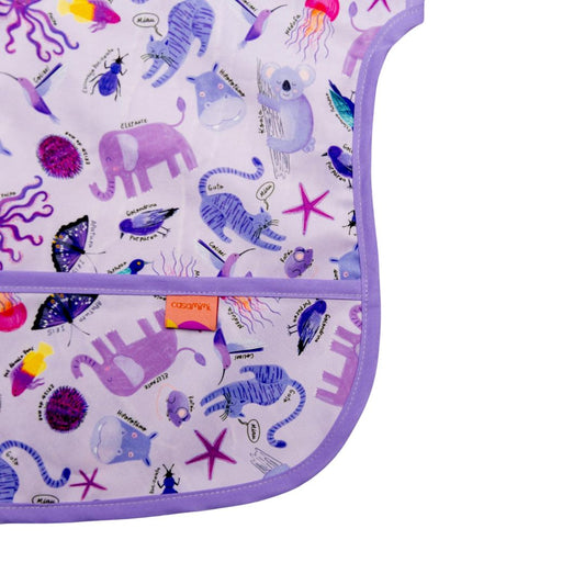 Babero Manga Corta Morado - 6 a 36 meses