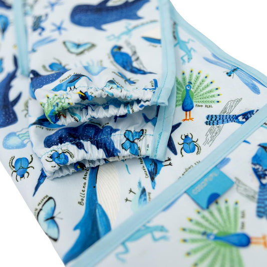 Babero Manga Larga 2 – 4 años – Azul 💙