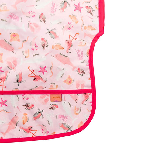 Babero Manga Corta Rosado - 6 a 36 meses