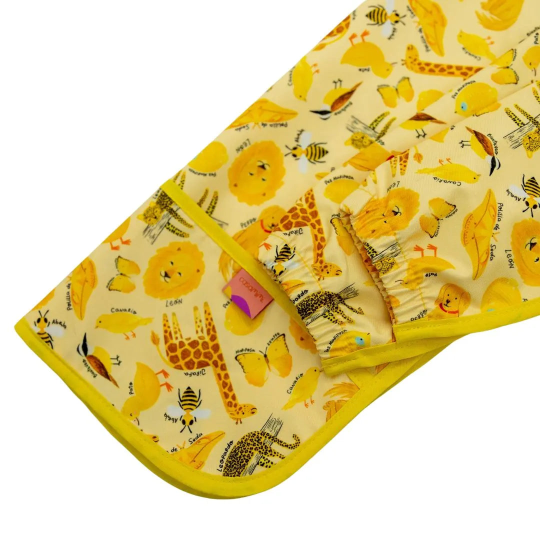 Babero Manga Larga 2-4 años – Amarillo ☀️
