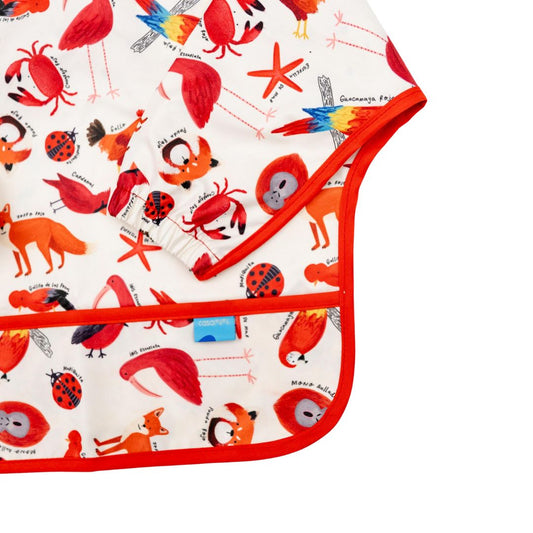 Babero Manga Larga 6-18 meses – Rojo❤️