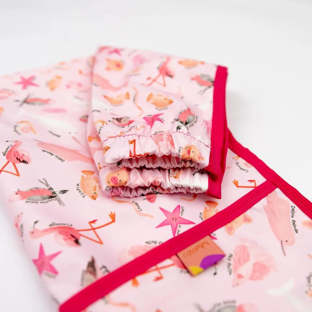Babero Manga Larga 6-18 meses – Rosado 💕