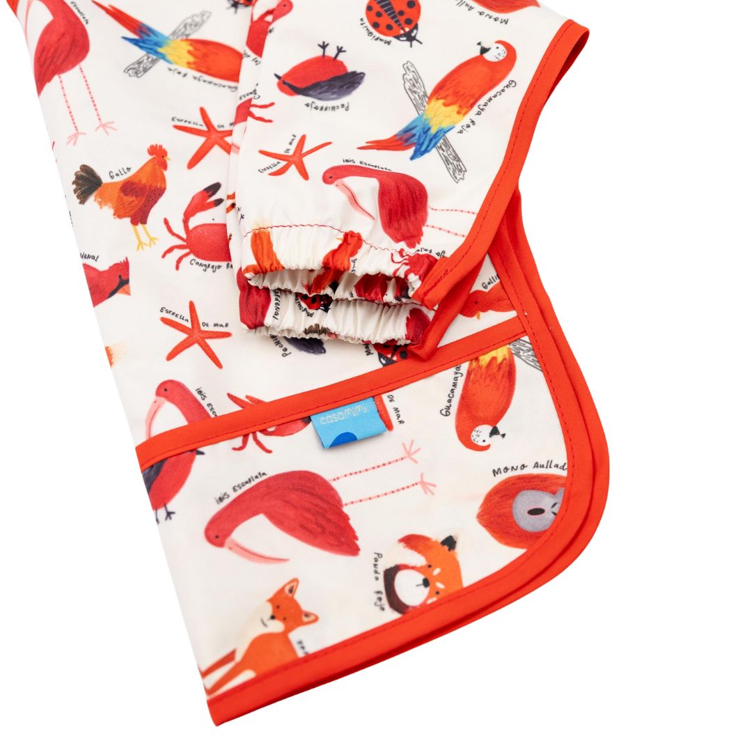Babero Manga Larga 6-18 meses – Rojo❤️
