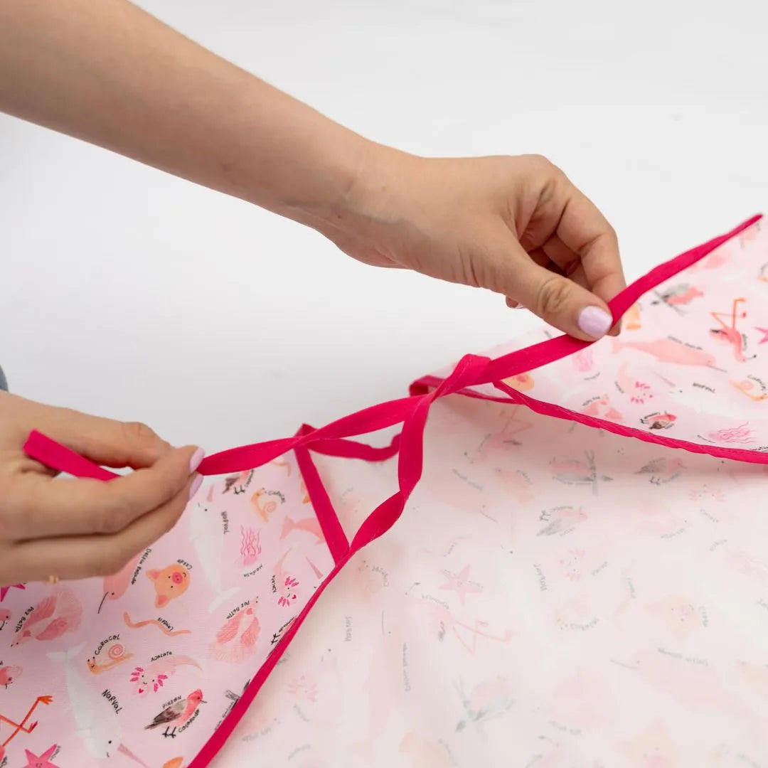 Babero Manga Larga 6-18 meses – Rosado 💕