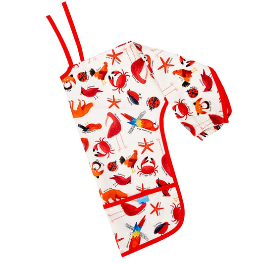 Babero Manga Larga 2- 4 años – Rojo ❤️