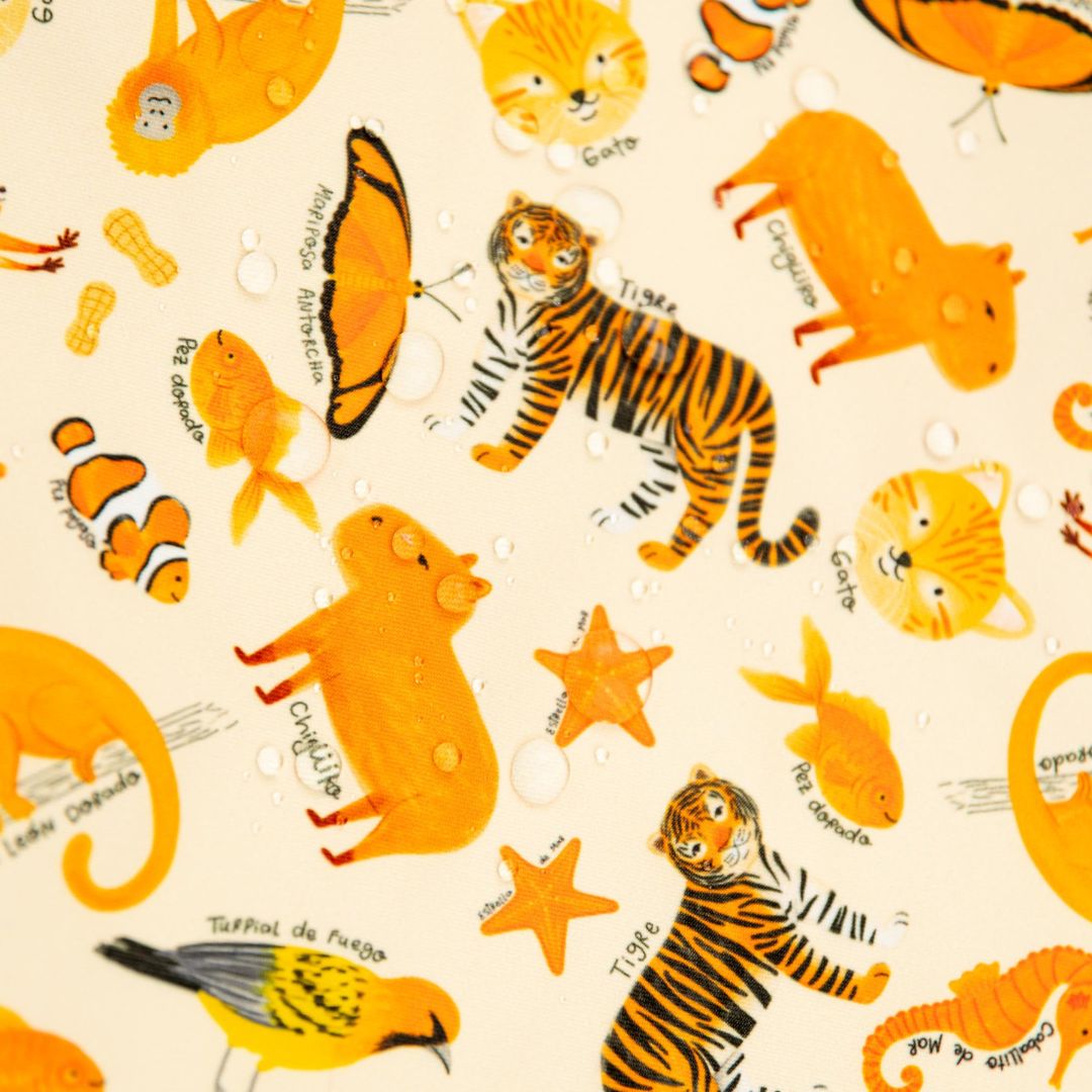 Babero Manga Larga 2- 4 años– Naranja 🍊