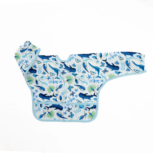 Babero Manga Larga 6-18 meses – Azul 💙