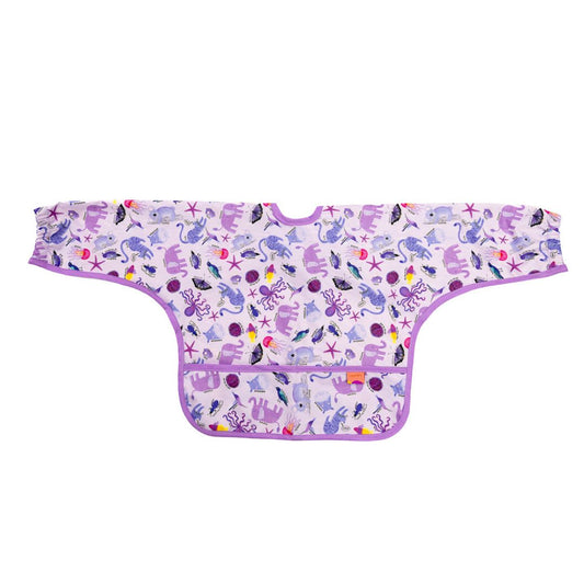 Babero Manga Larga 6-18 meses – Morado 💜