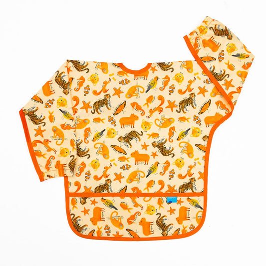 Babero Manga Larga 2- 4  años– Naranja 🍊