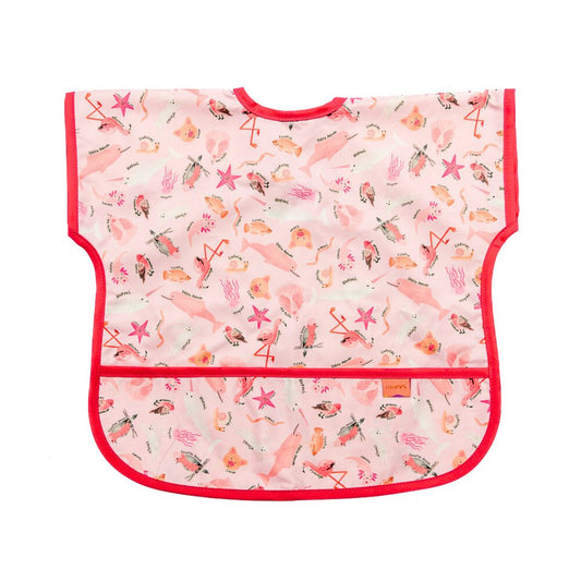Babero Manga Corta Rosado - 6 a 36 meses