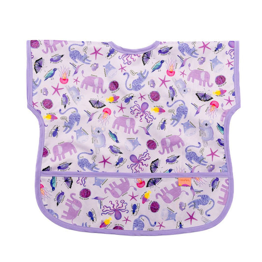 Babero Manga Corta Morado - 6 a 36 meses