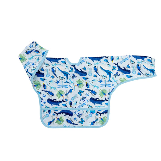 Babero Manga Larga 6-18 meses – Azul 💙