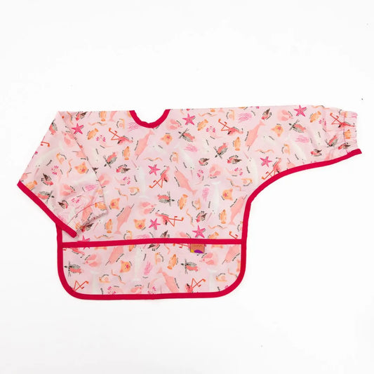 Babero Manga Larga 6-18 meses – Rosado 💕