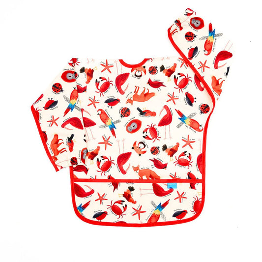 Babero Manga Larga 2- 4 años – Rojo ❤️