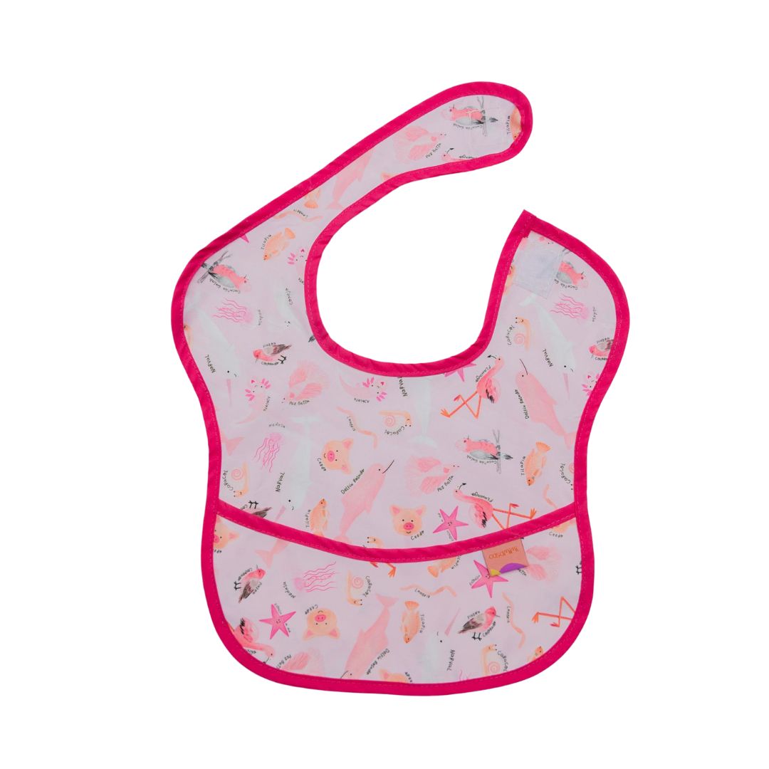 Babero Redondo Rosado - 6 a 9 meses🌸
