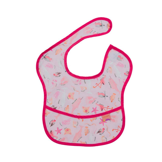 Babero Redondo Rosado - 6 a 9 meses🌸